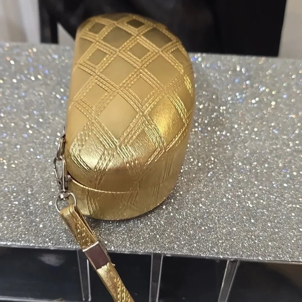 Genesis‎ Gold Woven Hard Eye Glass Case w/Strap